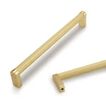 Povefonk 10 Pack 7.5" Brushed Brass Knurled Cabinet Pull Handles Gold Kitchen. Fixed Price $79.21.