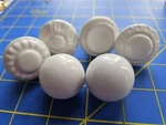 6 Different Vtg White Round Ceramic Cabinet Door Drawer Knobs Eclectic Bohemian. Fixed Price $16.00.