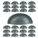 Cabinet Drawer Pull Black Iron Cup X 1 3/4" H Pack Of 25. Fixed Price $261.99.