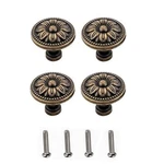 Gdqlcnxb Vintage Flower Shape Cabinet Drawer Knobs, Antique Bronze. Fixed Price $9.96.