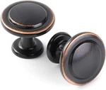 Koofizo Round Cabinet Knobs Oil Rubbed Bronze Pulls, Dia. 1-1/4 Inch, 10. Fixed Price $25.36.