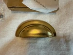 Pottery Barn Sansome 4" Bin Pull Vintage Brass Nib W/hardware Retail $25. Fixed Price $14.50.