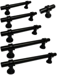 Matte Black Kitchen Cabinet Drawer Knobs Pulls Hardware Handle T-bar Euro. Fixed Price $313.00.