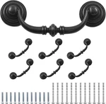 Waziaqoc 6PCS Antique Drop Bail Pulls, 3.5" Hole Center Shabby Chic... Fast Ship. Fixed Price $28.94.