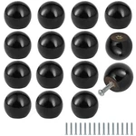 FODAU770 15PCS Black Wood Knobs, Round Ball Cabinet Inch,. Fixed Price $11.94.