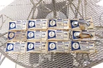 12 Vintage Chrome Cabinet Door Drawer Handle Pulls Stanley 4419 Usa Nos 3/4". Fixed Price $35.00.