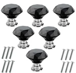 Akstore 6 Pcs Crystal Glass Cabinet Knobs Diamond Shape Mm, Black. Fixed Price $11.99.