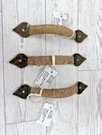 Set Of 3 Hobby Lobby Jute Wrapped Metal Handles Cabinet Door Drawer Pulls. Fixed Price $6.00.