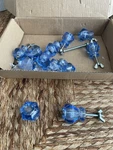 Pottery Barn Kids Crystal Drawer Pulls Knobs Set Of 12 Blue Glass. Fixed Price $75.00.