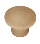 Natural Woodcraft Knob 1-1/4" Dia Unfinished Hickory Hardware P184-UW Pull. Fixed Price $6.95.