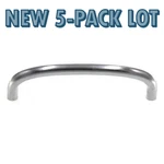 New 5-PACK Lot Amerock BP979-26D Brushed Chrome 4" Cc Wire Pull Cabinet Handles. Fixed Price $19.97.
