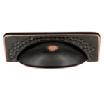 Hickory P2174-OBH Oil-rubbed Bronze Highlighted 3/4"CC Cup Pulls Craftsman. Fixed Price $8.81.