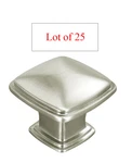 25 Pc Satin Nickel Or Brushed Kitchen Cabinet Square Knobs Pulls 31MM Free Ship. Fixed Price $42.00.