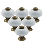 White Ceramic Knobs, 1INCH/26MM Round Pull For Cabinet Dresser Cupboa.... Fixed Price $11.99.