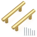 Probrico 30-PACK 64MM Gold Cabinet Handles 4IN T-bar Round Pulls Stainless Steel. Fixed Price $44.00.