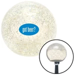 Blue Got Beer Clear Metal Flake Knob W/ M16X1.5 Insert Shifter Auto Brody. Fixed Price $89.95.