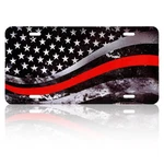 Patriotic Usa Flag License Plate Custom Metal Tag For Standard Cars 6X12". Fixed Price $12.53.