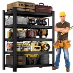Cjf 5TIER Adjustable Garage Storage Shelf, Extra Large Black (71 "HX47" WX20". Fixed Price $68.99.