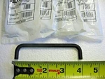 4) Keystone Electronic 4" 7174 Black Aluminum Instrument Case Handle Drawer Pull. Fixed Price $10.00.