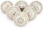 Rasiya Art Kitchen Cabinet Knobs - Indian Handmade Ceramic Dresser Pull Handle. Fixed Price $31.94.