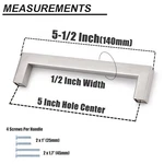 Brushed Nickel Kitchen Cabinet Pulls Stainless Steel Drawer Handles Square Knobs. Fixed Price $5.24.