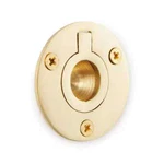 Signature Hardware Rectangular Recessed Ring Flush Pull - Polished Brass. Fixed Price $26.53.