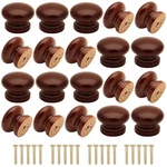 20PCS Dresser Knobs, Brown Mushroom Shape Wooden Furniture Cabinet Knobs.... Fixed Price $22.17.