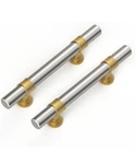 Homdiy 9 Pack 3 Inch Brushed Nickel And Gold Cabinet Pulls Brass. Fixed Price $12.59.