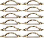 12PCS Antique Brass Drawer Pulls, Small Vintage Decorative Cabinet Handles Knobs. Fixed Price $16.95.