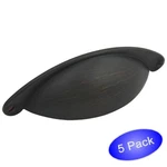 *5 Pack* Cosmas Cabinet Hardware Oil Rubbed Bronze Cup Pulls #4198ORB. Fixed Price $10.95.
