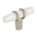 Lot Of 25 Amerock Carrione 2-1/2 In. Marble White/polished Nickel Cabinet Knob. Fixed Price $240.00.