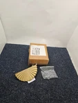 (qty 2) Anthropologie 63355473 Lucille Fluted Kitchen Handle Brass 3" Accessory. Fixed Price $20.52.