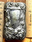 Vintage Victorian Art Deco German Nickel Silver Match Case & Chesterfield Box +. Fixed Price $35.00.