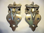 Vtg Nos Nickel Hoosier Cabinet Door Stop Hinges 5/8" Offset National Lock. Fixed Price $24.00.