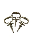 Vtg Mock Key Bow Pull Knob Decorative Furniture Desk Cabinet - Set Of 3. Fixed Price $44.00.
