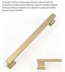 Amerdeco 5 Pack Champagne Bronze Cabinet Pulls 10 Inch Hole Centers. Fixed Price $20.00.