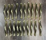 Vintage Kbc 1992 Lot Of 20 Brass Spoon Foot Cabinet Drawer Pulls Handles 43502. Fixed Price $19.99.