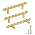 Goldenwarm 30-PACK 3-1/4" Brushed Brass Cabinet Handles Drawer Pulls Kit. Fixed Price $83.32.