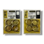 X2 Packs Vintage Stanley Sliding Door Pulls CD2688 77-6200/BRIGHT Brass Nos. Fixed Price $27.98.