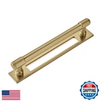 Khtumeware 5PK 6" Champagne Bronze Cabinet Pull Backplate Zinc Satin Brass. Fixed Price $82.40.