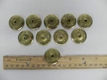 10 Round Drawer Pull Knob Back Plate Brass Cabinet Furniture Rosette 1- 3/16". Fixed Price $25.00.
