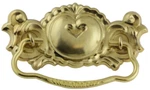(5 Pack) 3 Inch Stamped Bail Pull With Center Heart Design Solid Brass. Fixed Price $33.41.