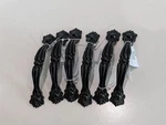Set Of 6 Black Ornate Cabinet Drawer Pull Handles Hobby Lobby Home Decor Hardwar. Fixed Price $22.00.