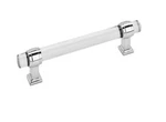 Amerock Glacio 5-1/16 In. Clear/polished Chrome Bar Cabinet Pull *missing Screws. Fixed Price $13.99.