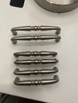 Drawer Pulls Brushed Nickel 3.5 & Center Matching Style Set Of 6. Fixed Price $19.99.