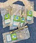 Lot Of 6 Amerock Modern Polished Brass 3"CC Cabinet Arch Pull Handle BP102-3. Fixed Price $15.00.