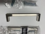 Gliderite 5" Square Modern Slim Satin Nickel Cabinet Drawer Bar Pull 10-PACK. Fixed Price $24.95.