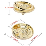 Utopia Alley Medici Cabinet Ring Pull Gold Metal Drawer Knobs 1 5/8". Fixed Price $27.63.