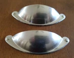 2 Cup Pull Drawer Cabinet Hardware Handles Kitchen Dresser Silver Tone. Fixed Price $8.89.