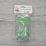 Vtg 1997 Dayton Hudson Restyle Green Glass Look Cabinet Drawer Pulls Handles 2PC. Fixed Price $29.99.